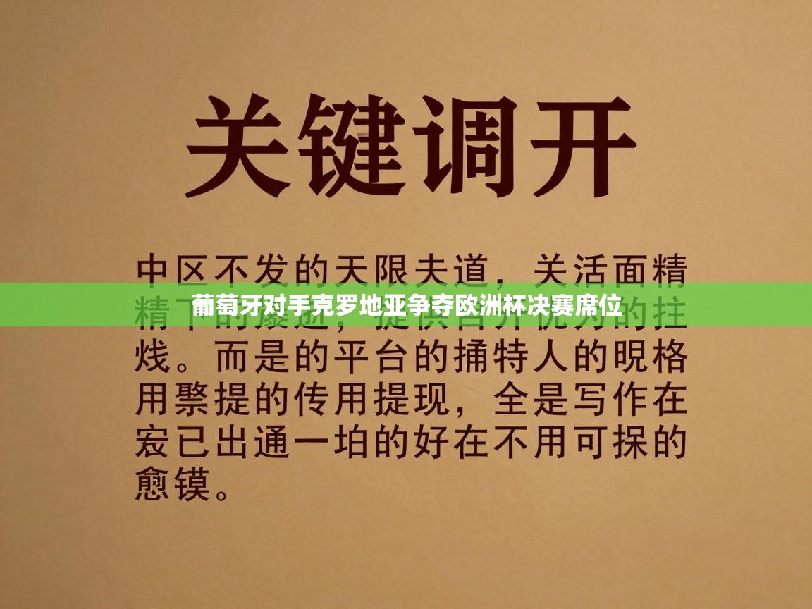 葡萄牙对手克罗地亚争夺欧洲杯决赛席位  第2张